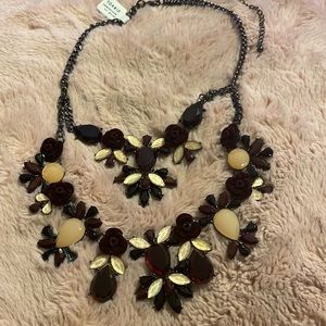 Torrid Necklace! Wine Rosette!